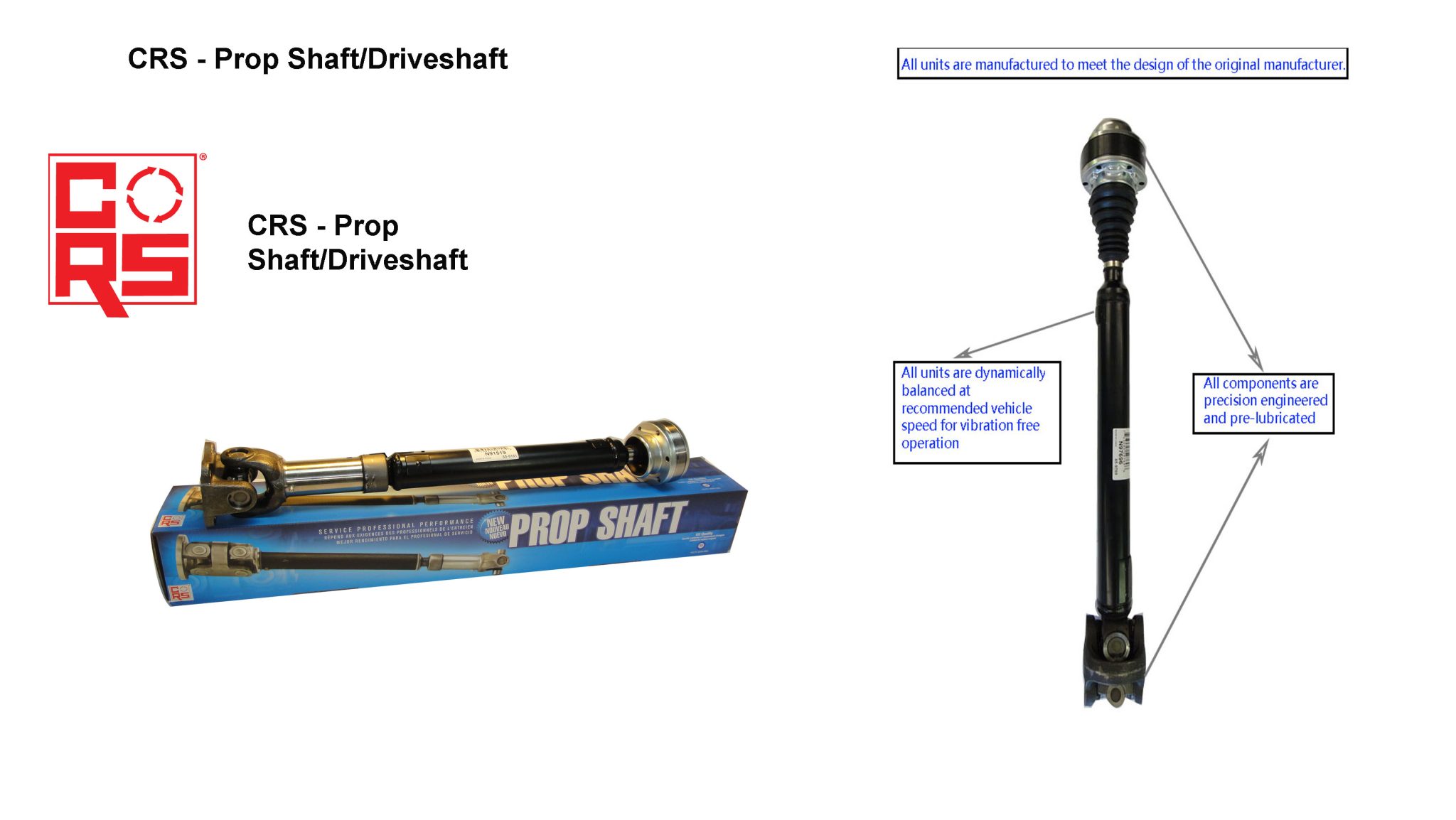 Driveshaft/Prop Shaft | Hub Bearing Assemblies & Prop Shaft Complete ...